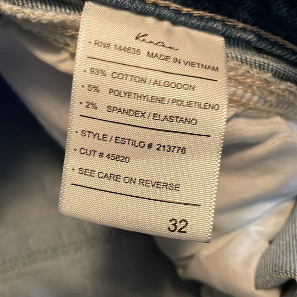 Kancan flare. Light blue denim. Size 32  distressed bottoms. - Picture 7 of 9